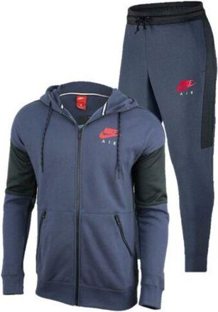 Nike Air Mens Navy Hooded Zip Tracksuit Set - Size X-Large