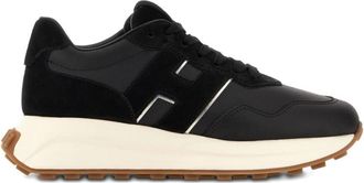 Hogan Black H641 Leather Sneakers
