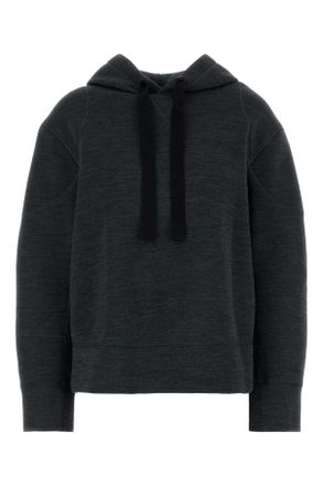 Jil Sander Melange Dark Grey Wool Blend Sweatshirt