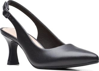 Clarks Collection Kataleyna Step Leather Slingback Pump