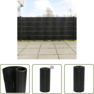 vidaXL Schermatura da balcone - Schermi da Balcone 5 pz Neri 255x19 cm in Polyrattan