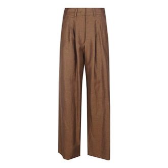 Pantaloni Torino Wide Trousers, female, Brown, Size: XS Frankie Pant