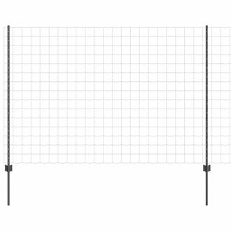 Berkfield Home Euro Fence with 10 U Posts Grey 1.6x10 m Steel