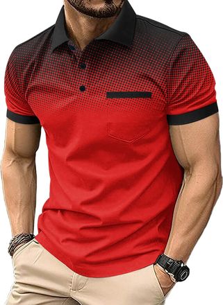 Generic Mens Polo Shirt Short Sleeve Golf Athletic Casual Business Office Top Tee Multi Colors (UK, Alpha, XXL, Regular, Regular, 3)