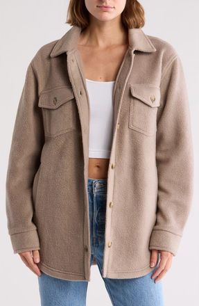 Thread & Supply Polar Fleece Shacket in Cinder at Nordstrom Rack, Size X-Large