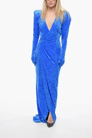 VETEMENTS Abito DYNASTY in Velour con Dettaglio Guanti Vetements
