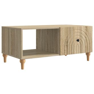 vidaXL Mesa De Caf&eacute; Roble Sonoma 90 X 50 X 40 Cm Madera De Ingenier&iacute;a Vidaxl