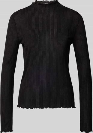 OPUS Longsleeve mit Stehkragen Modell Sivi in Black, Größe 36
