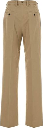 Prada Womens Cotton Trousers Beige
