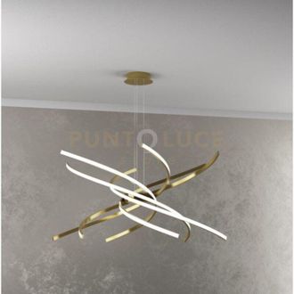 Top-Light Tornado sospensione D.80 cm. oro brunito verniciato luce naturale 4000K 1163-S80 n-ob