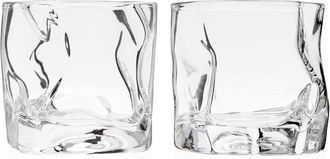 Viski Set Of 2 Crystal Molten Tumblers