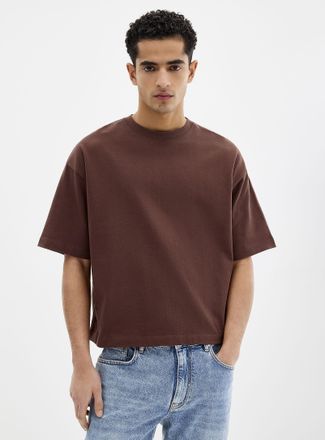 Le 31 Mens Cropped T-shirt Oversized fit