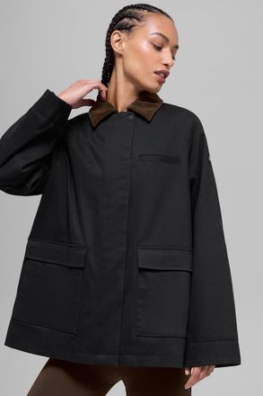 Alo | Twill Barn Jacket in Black/Espresso, Size: Medium