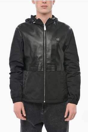 Philipp Plein Leather Jacket with Logo size L