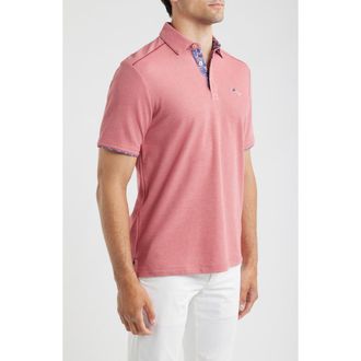 Tommy Bahama Geo Rio 5 OClock IslandZone Polo in Raspberry Wine Heather at Nordstrom, Size Xx-Large