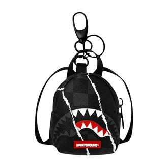 Sprayground Llavero de Mochila con Cuadros Grises y Corte Central Revelador - Accessories - unisex - Negro - ONE SIZE