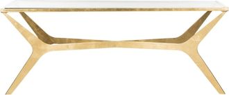 Safavieh Mesas de centro de hierro/cristal oro