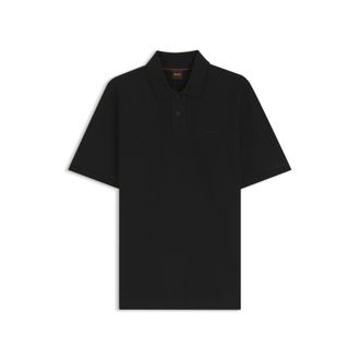 BOSS Regular-fit polo shirt in honeycomb-structured cotton pique
