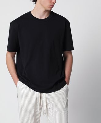 Tekla T-shirt a manica corta nera slavata