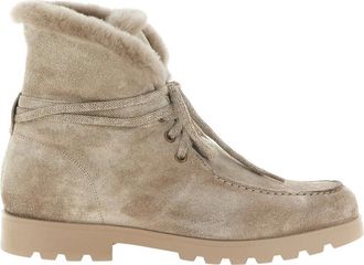Santoni Botas Desert de Ante con Adorno de Pelo - Shoes - Mujer - Beige - 38 EU