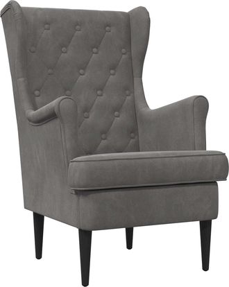 vidaXL Sill&oacute;n Gris Oscuro Terciopelo Vidaxl