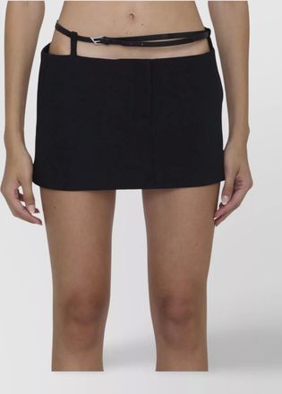 The Attico high waist buckle strap skirt