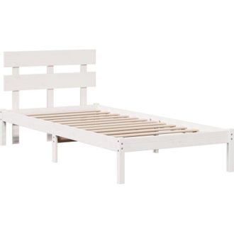 vidaXL Estructura De Cama Blanco 90 X 200 Cm Madera Maciza De Pino Vidaxl