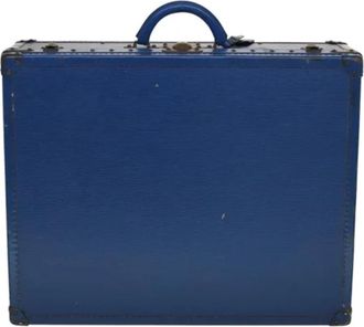 Louis Vuitton Pre-owned Leather travel-bags - Dames - Vintage Weekendtas - Blauw - ONE Size - Leer - Vintage