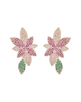 Eyecandy LA Eye Candy La The Luxe Collection Cz August Flower Statement Earrings