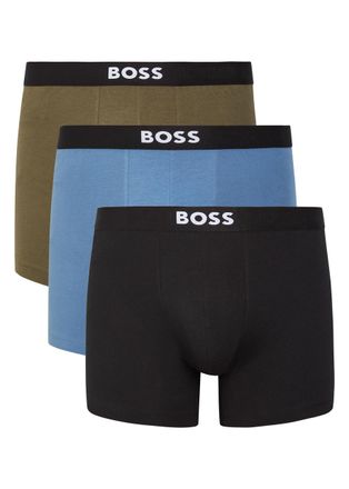 BOSS Boss Stretch-cotton Boxer Briefs - set of Three - Green - XL