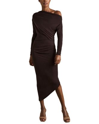 Reiss Fleur Jersey Drape Dress