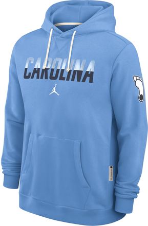 Nike Jordan Mens North Carolina Sideline Standard Issue Jordan Brand Dri-FIT College Pullover Hoodie in Blue | 0JAZ4EYNCN-8DF