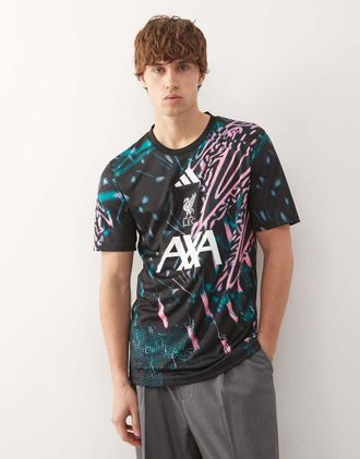 adidas adidas Football - Liverpool 2026 Preshirt - Maglia nera e rosa-Verde