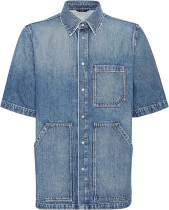 Fendi Mens Oversize Denim Shirt, Brand Size 46 ( US Size 36 )