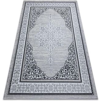 RugsX Rugsx - Alfombra Gloss Moderno 8490 52 Ornamento, Elegante, Marco Marfil / Gris Beige 200x290 Cm