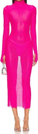 AFRM Shailene Rhinestone Dress In Glow Pink