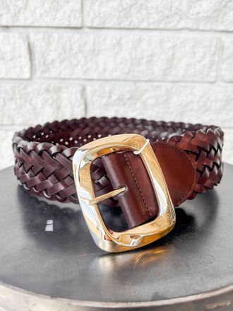 Zimmermann Womens Malley Leather Belt In Burgundy