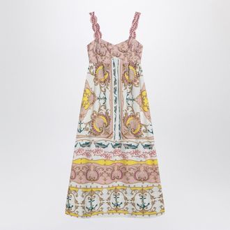 Farm Rio Linen Blend Dress With Nautical Print