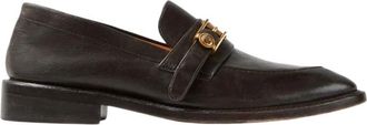 Versace Brown Leather Primo Loafers