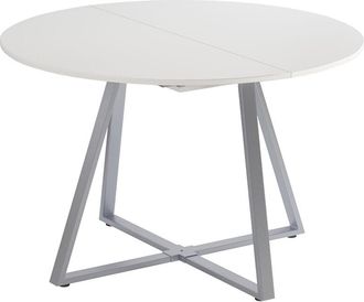Vicco Mesa De Comedor Loyd, Blanco/gris, 120 X 120 Cm Extensible, Vicco