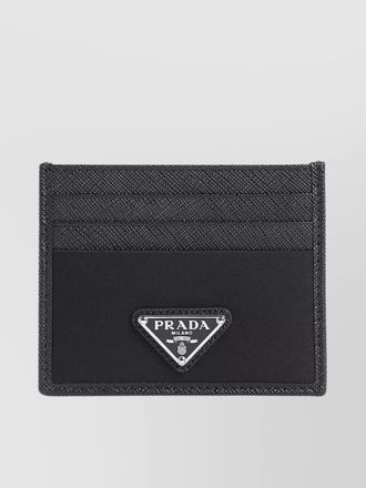 Prada re-nylon textured leather card holder