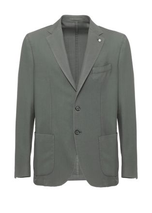 Lubiam Green Classic Lapel Wool Blazer