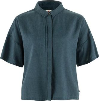 Fj&auml;llr&auml;ven &Ouml;vik Hemp Camp Shirt S/S Hemd f&uuml;r Damen | blau