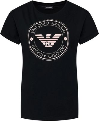 Emporio Armani T-shirt Over - Dames - T-shirts - Zwart - S - Katoen - Tops