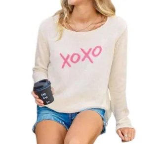 Wooden Ships Xoxo Crew Lightweight Sweater In Pastille
