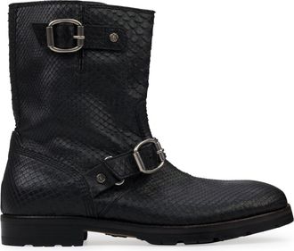 Jimmy Choo London Black Snakeskin Boots
