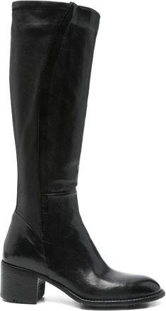 Lemargo 60 mm leren laarzen met rits - Zwart