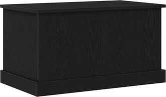 vidaXL Storage Box Black oak 70 x 40 x 28 cm Engineered Wood Vidaxl