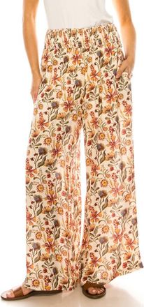 A Collective Story Floral Print Wide Leg Pants in Sheer Pink at Nordstrom, Size X-Large