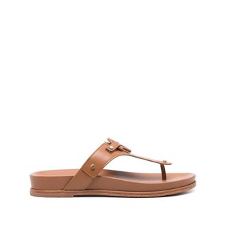 Stuart Weitzman Sandalias Planas SW Monogram - Shoes - Mujer - Marr&oacute;n - 36 EU